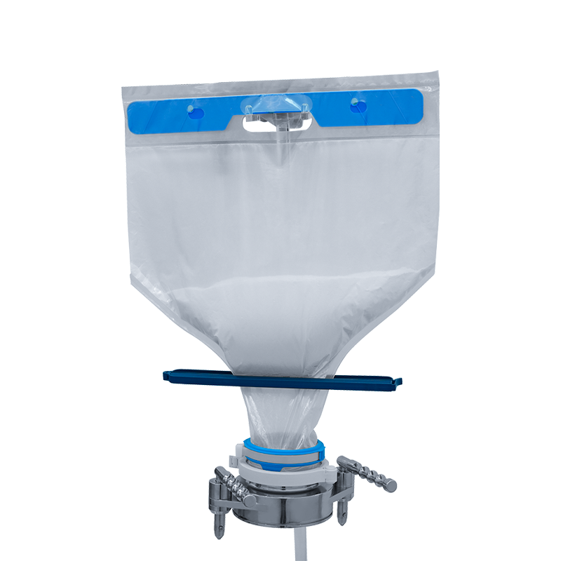 Disposable sterile powder transport/storage/feeding bag